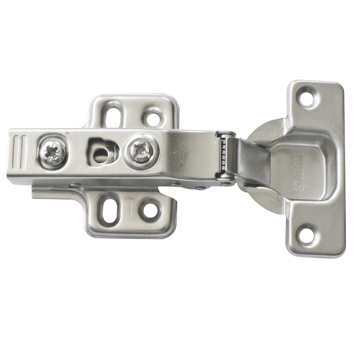 Kaboodle Soft Close Door Hinges - 115mm x 125mm - Chrome - Adjustable - 10 Pairs