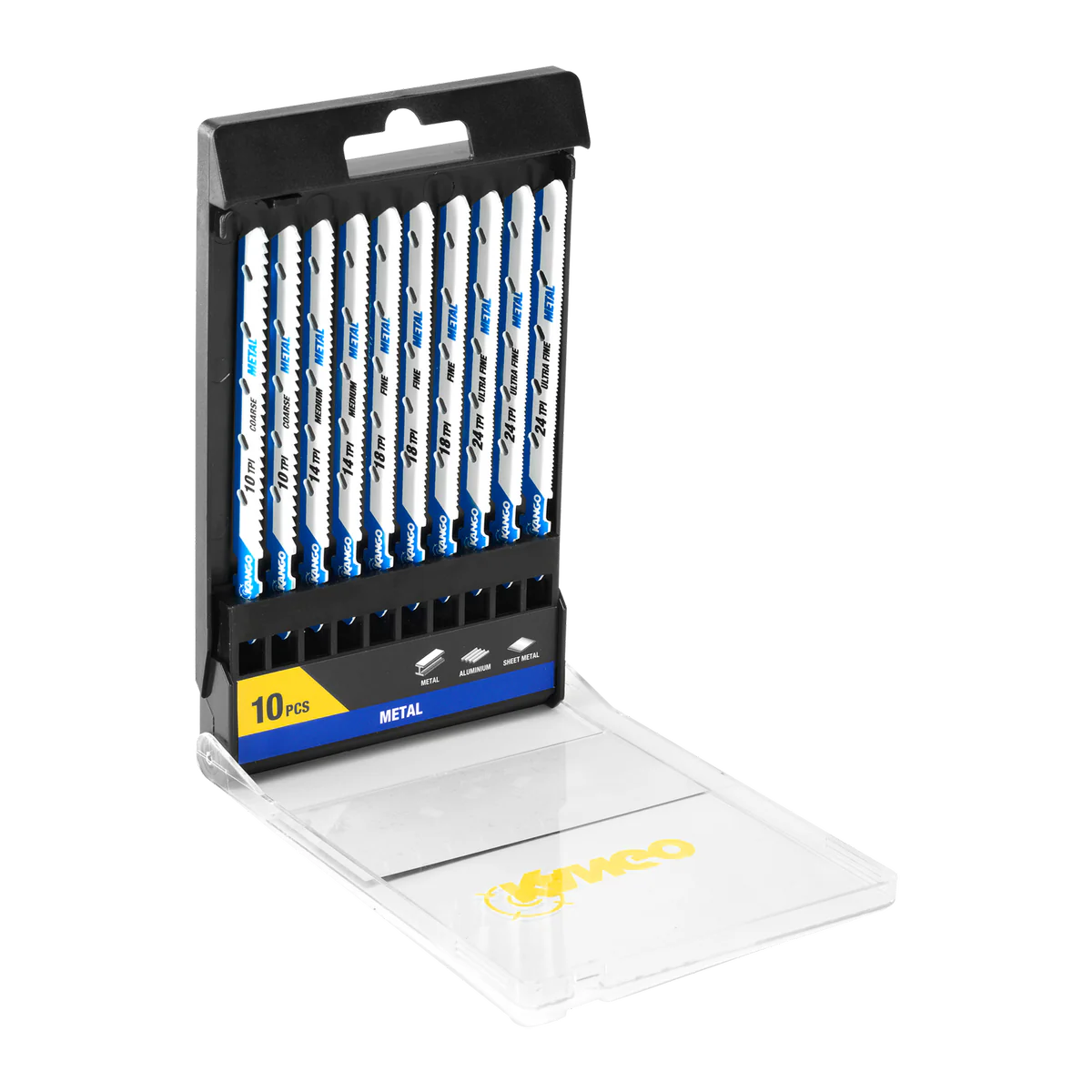 Kango 10 Piece Metal Jigsaw Blade Set - Bi-Metal - 102mm x 13mm x 124mm - Precision Cutting - Image 3