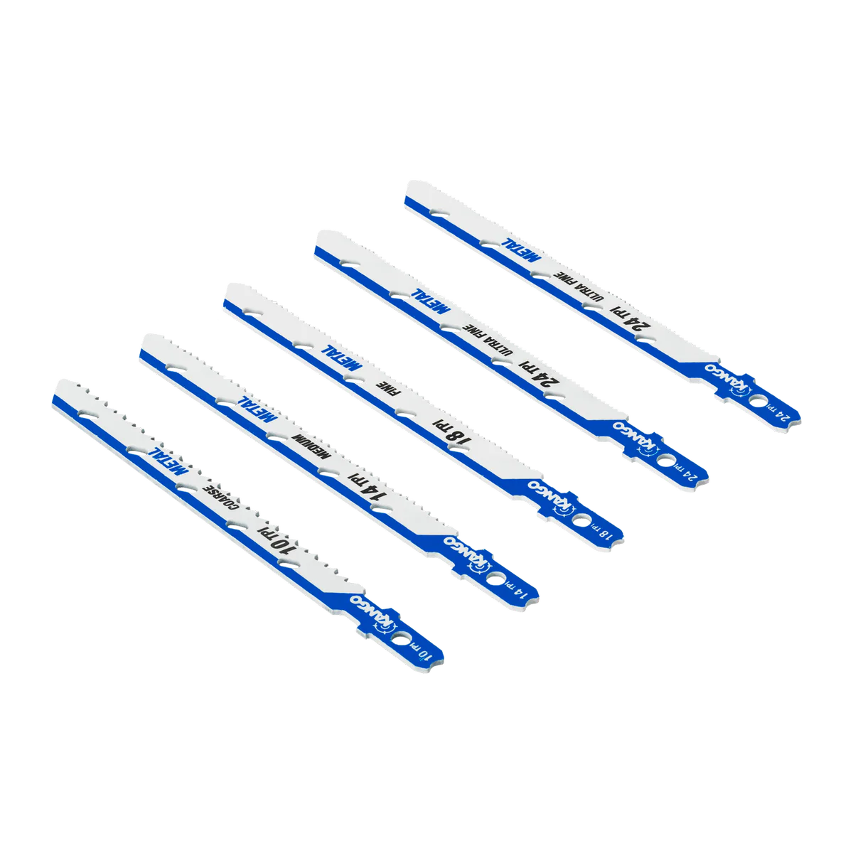 Kango 10 Piece Metal Jigsaw Blade Set - Bi-Metal - 102mm x 13mm x 124mm - Precision Cutting - Image 4