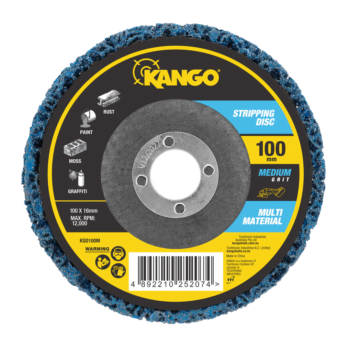 Kango 100mm Medium Grit Stripping Disc - Rust & Paint Removal Tool