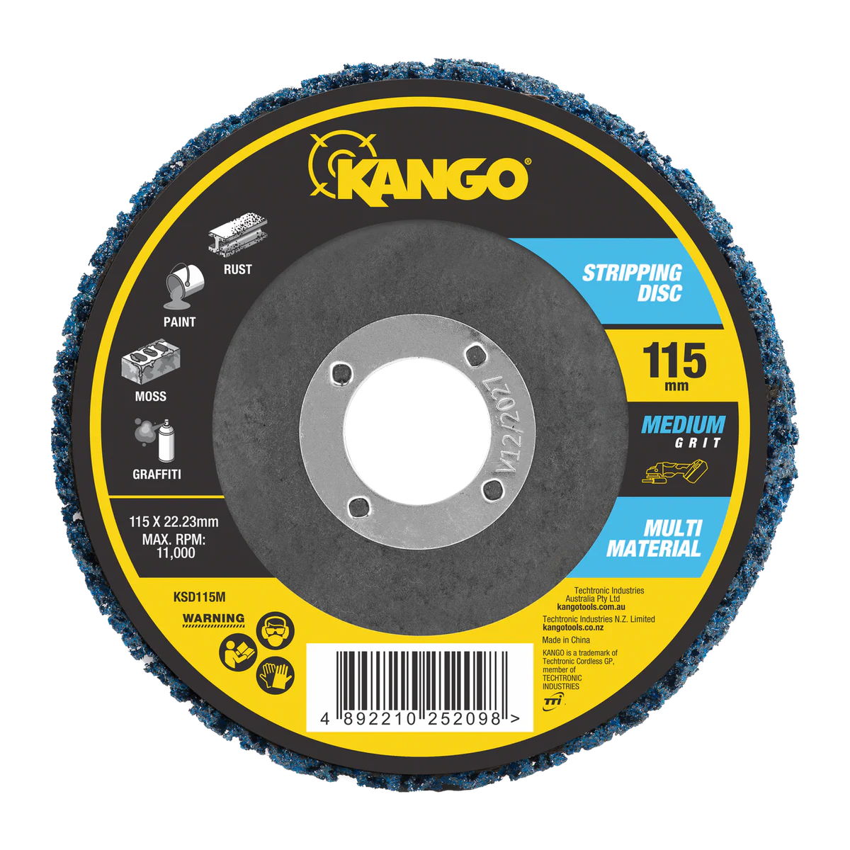 Kango 115mm Medium Grit Stripping Disc - Rust & Paint Removal Tool