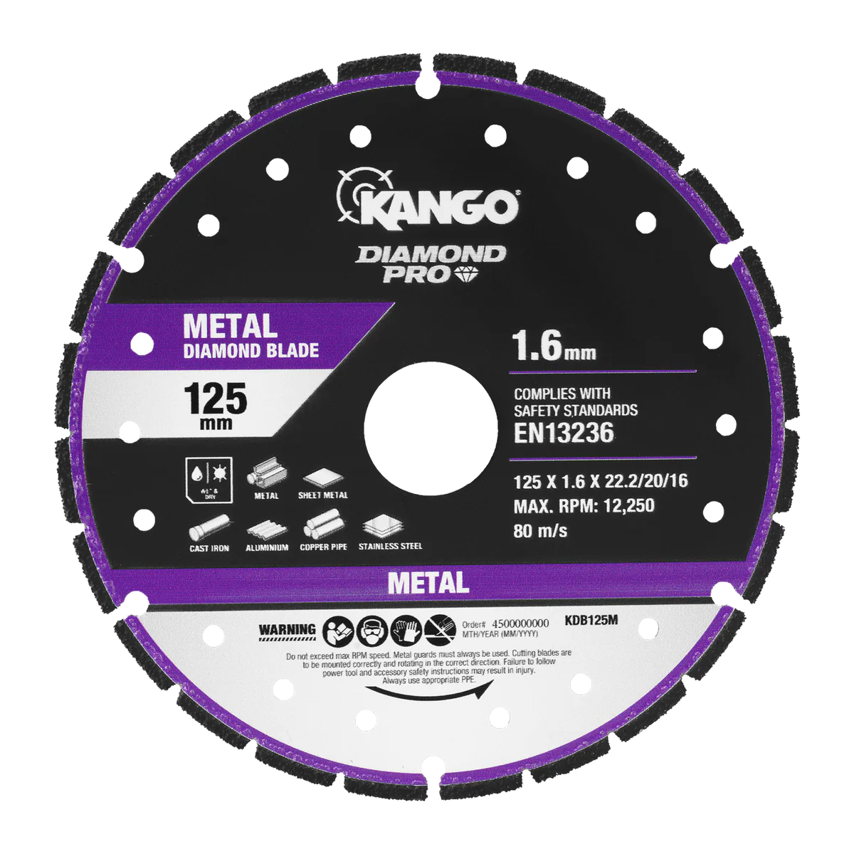Kango 125mm Metal Diamond Blade - Cutting Sheet Metal, Stainless Steel, Copper, Aluminium - Image 3