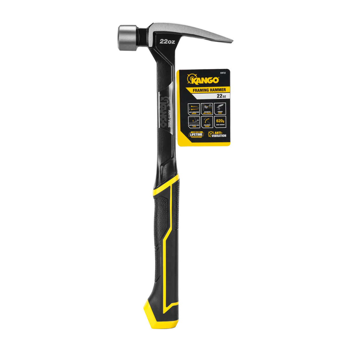 Kango 22oz Steel Anti Vibe Framing Hammer - 35mm x 370mm - Durable, Comfortable - Image 4