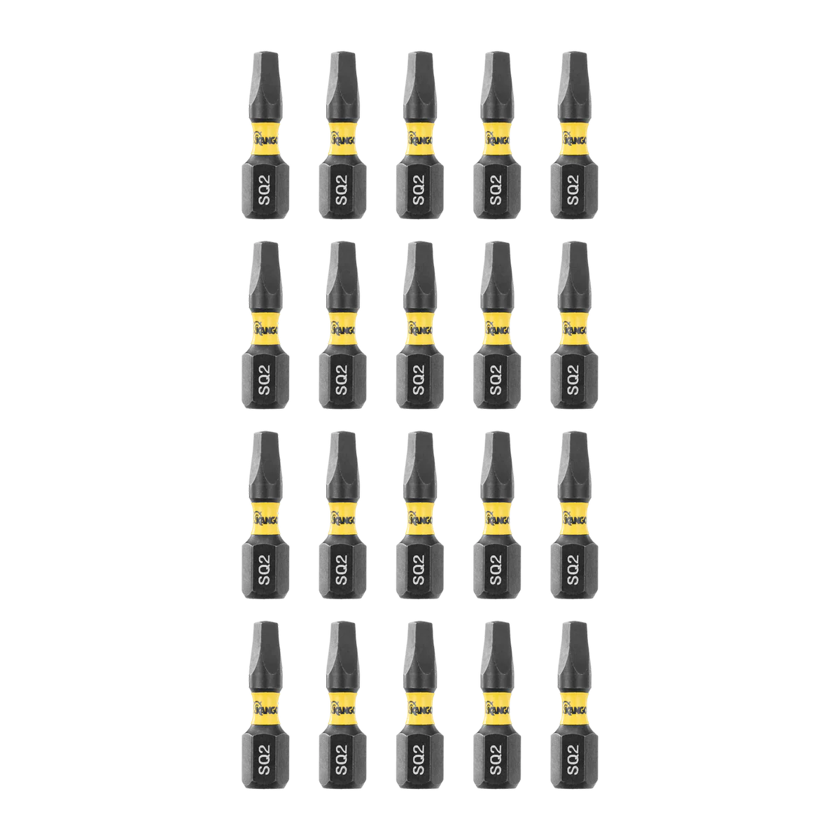 Kango 25mm SQ2 Impact Driver Insert Bits - 20 Pack - HYPERTORQUE - Durable - Image 2