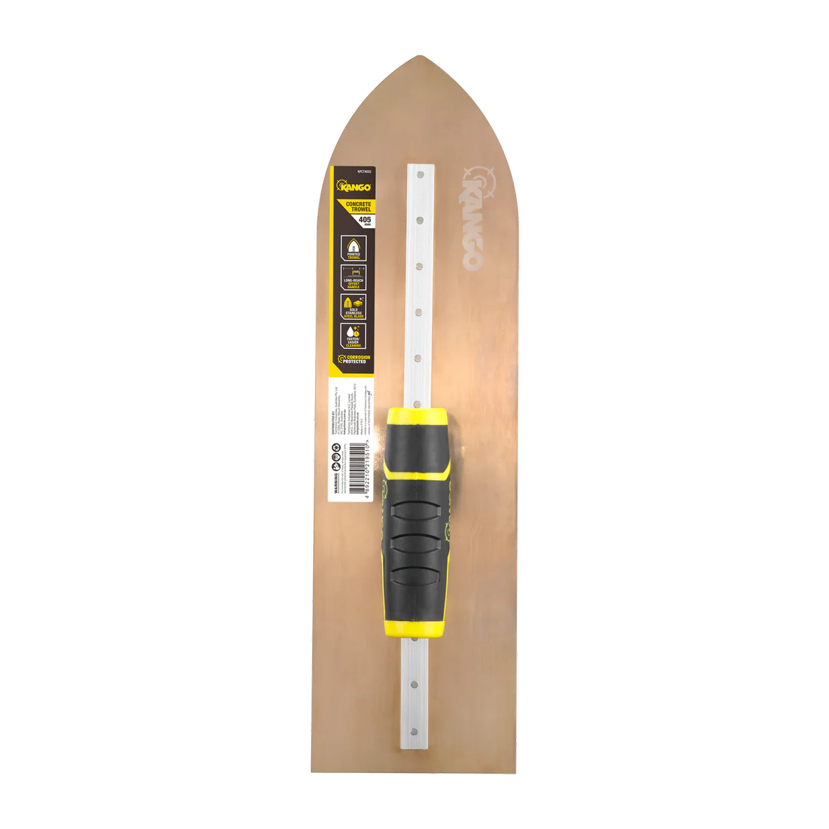 Kango 355mm Pointed Concrete Trowel - Gold Stainless Steel - Precision Finish - Image 3