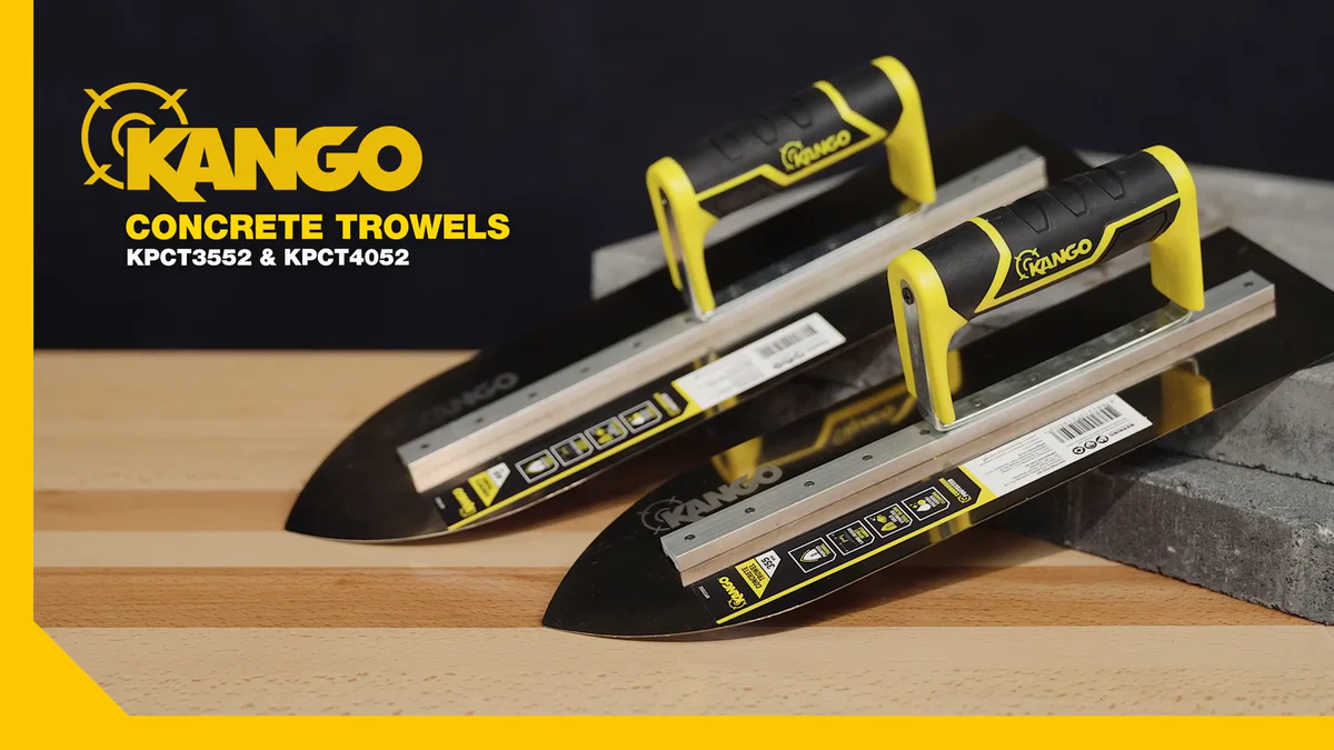 Kango 355mm Pointed Concrete Trowel - Gold Stainless Steel - Precision Finish - Image 5