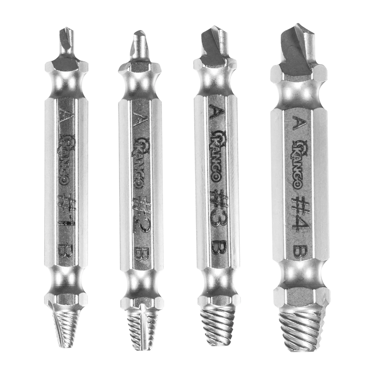 Kango 4 Piece Screw Extractors Set - M2 Steel - 65mm x 10mm x 123mm - Durable - Image 2