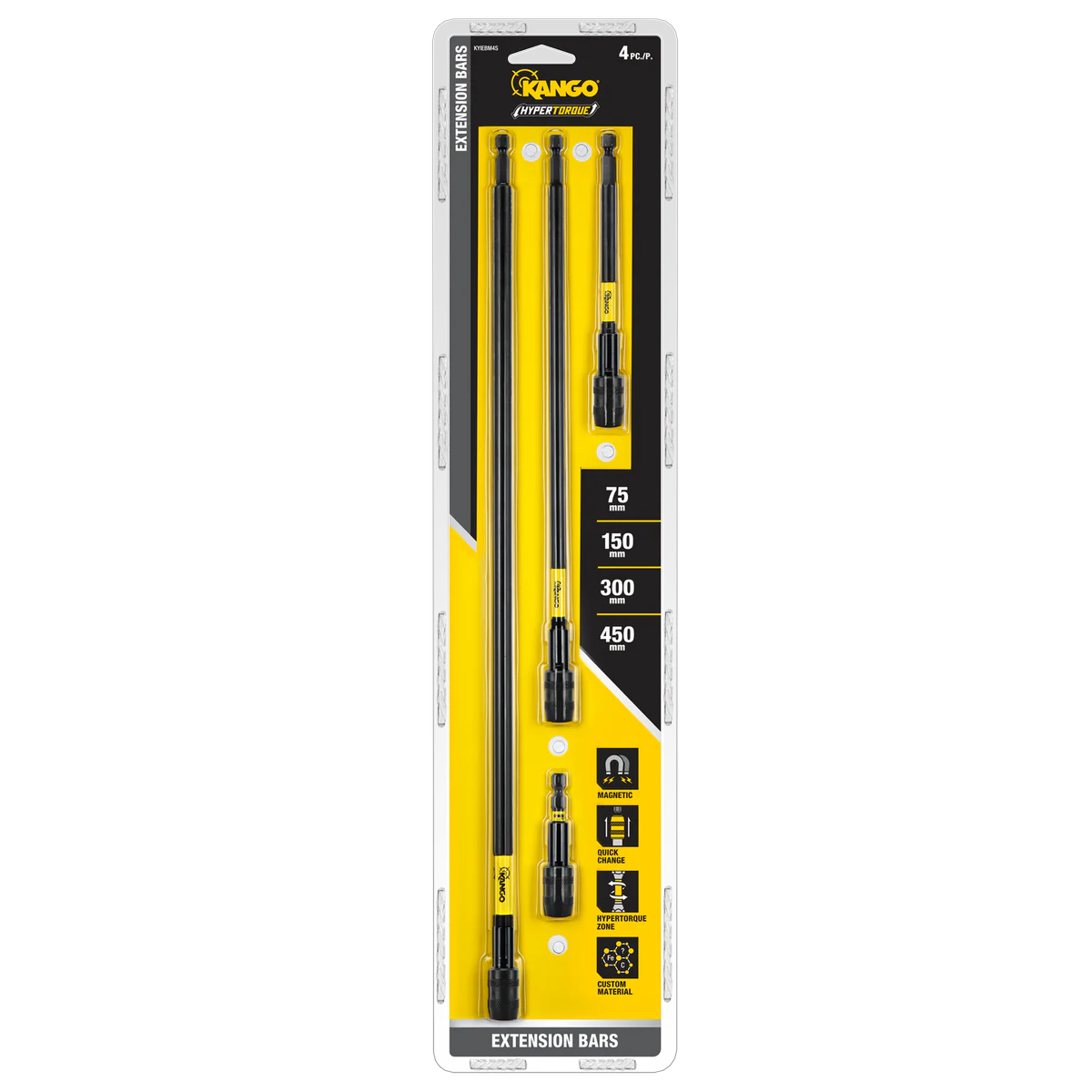 Kango 75 Hypertorque Impact Extension Bar Set - 4 Piece - 450mm