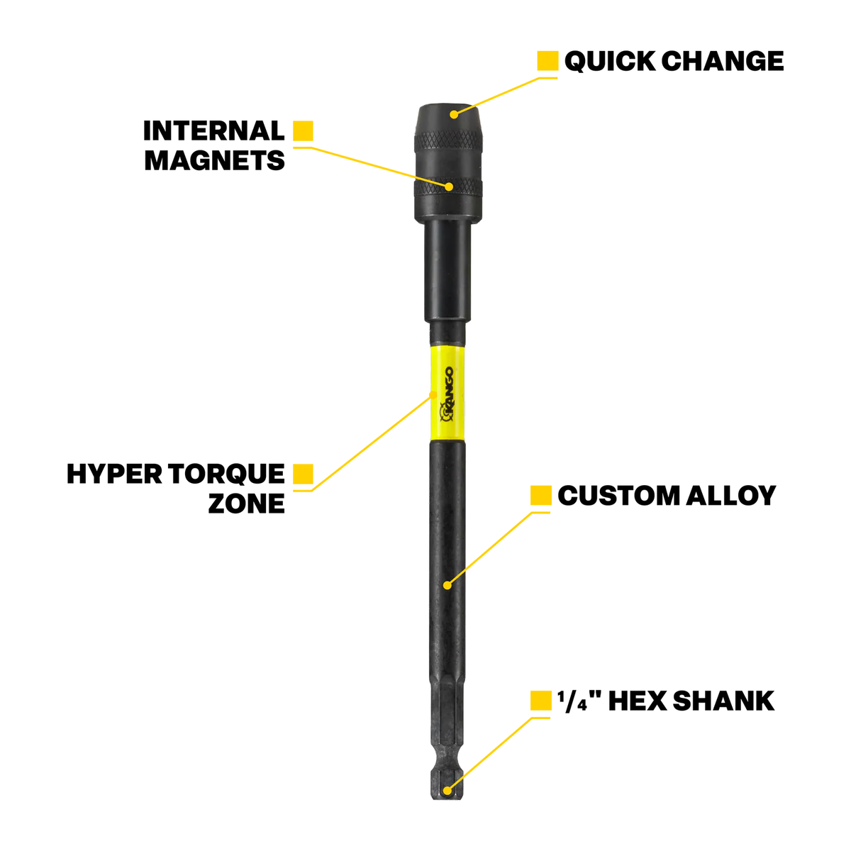 Kango 75 Hypertorque Impact Extension Bar Set - 4 Piece - 450mm - Image 4
