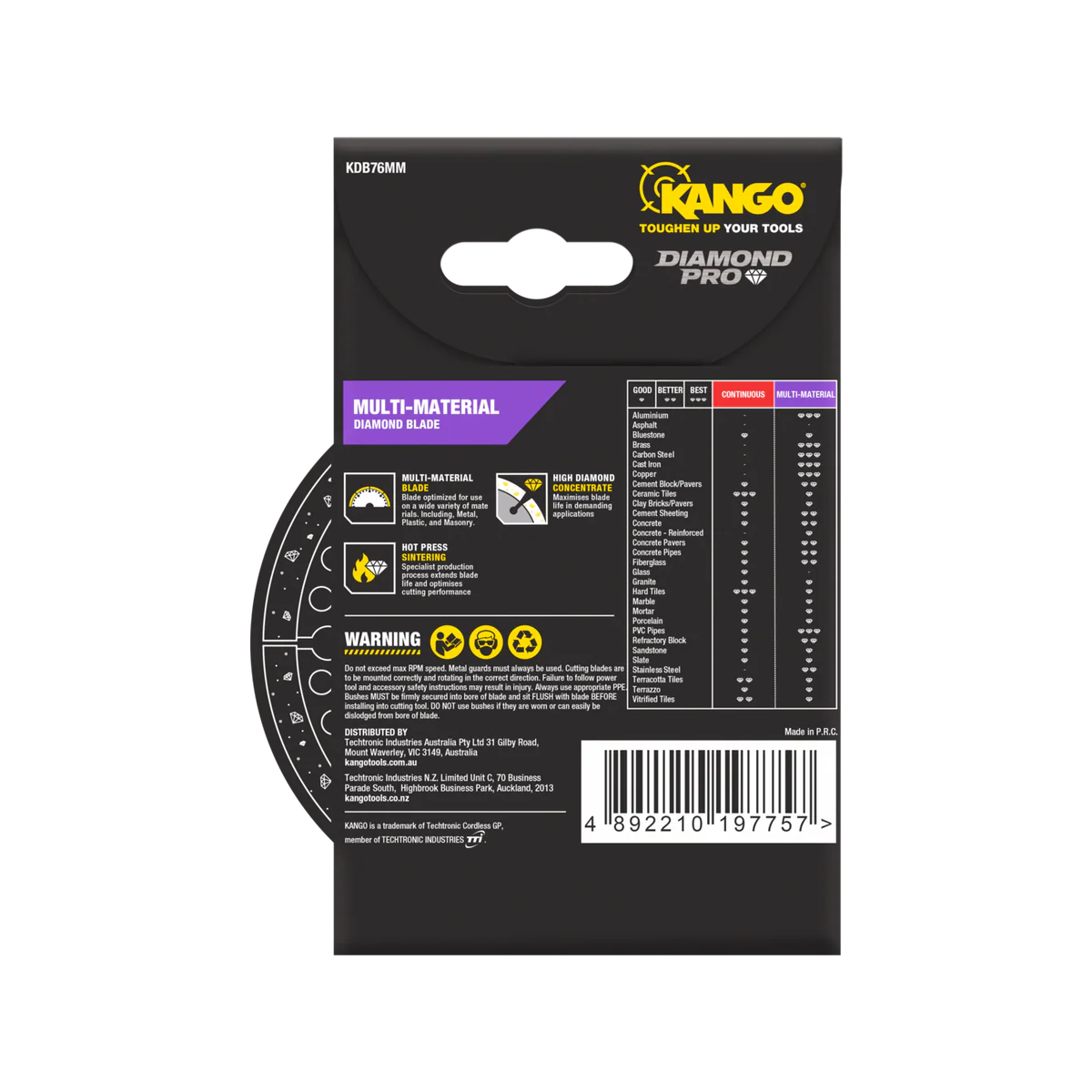 Kango 76mm Multi Material Diamond Blade - Compatible with Ryobi, AEG, WORX - Durable Cutting Tool - Image 3