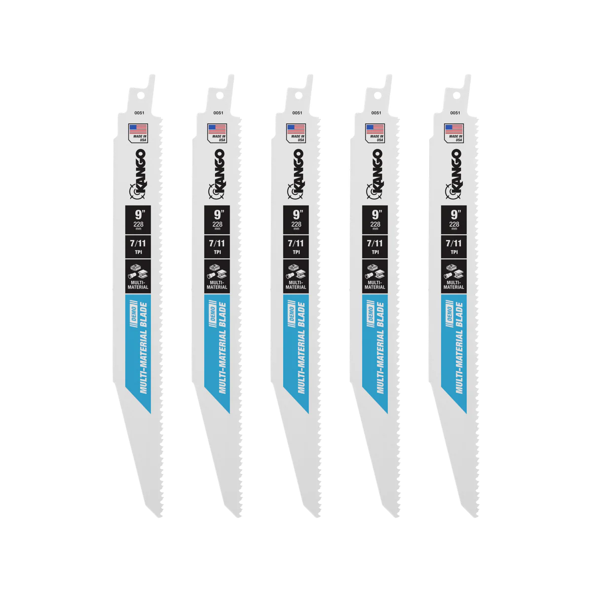 Kango Demolition Reciprocating Saw Blades - 9" - Multi-Material - 5 Pack - Image 2