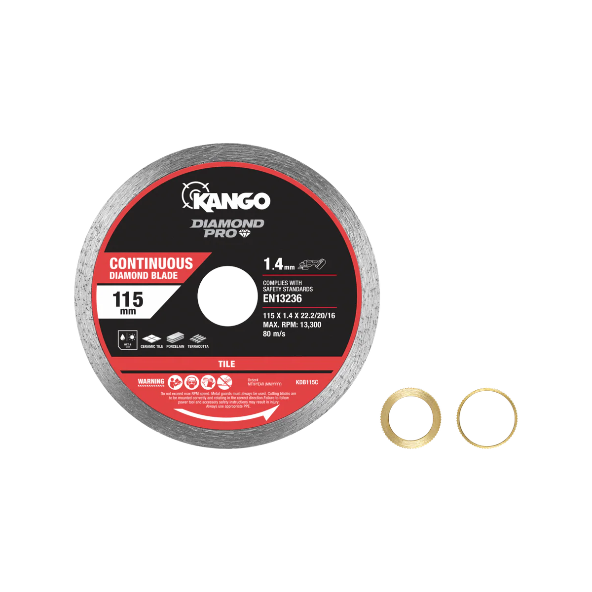 Kango Diamond Saw Blade - 115mm - Continuous Rim - Smooth Cut - Image 2