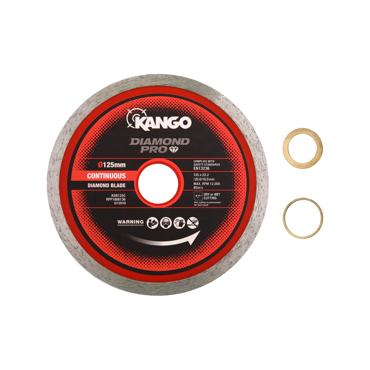 Kango Diamond Saw Blade - 125mm - Continuous Rim - Smooth Cut - Image 2