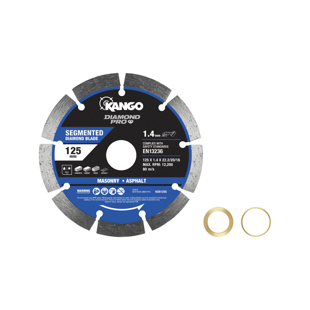Kango Diamond Saw Blade - 125mm - Segmented - Dry Cutting - Image 2