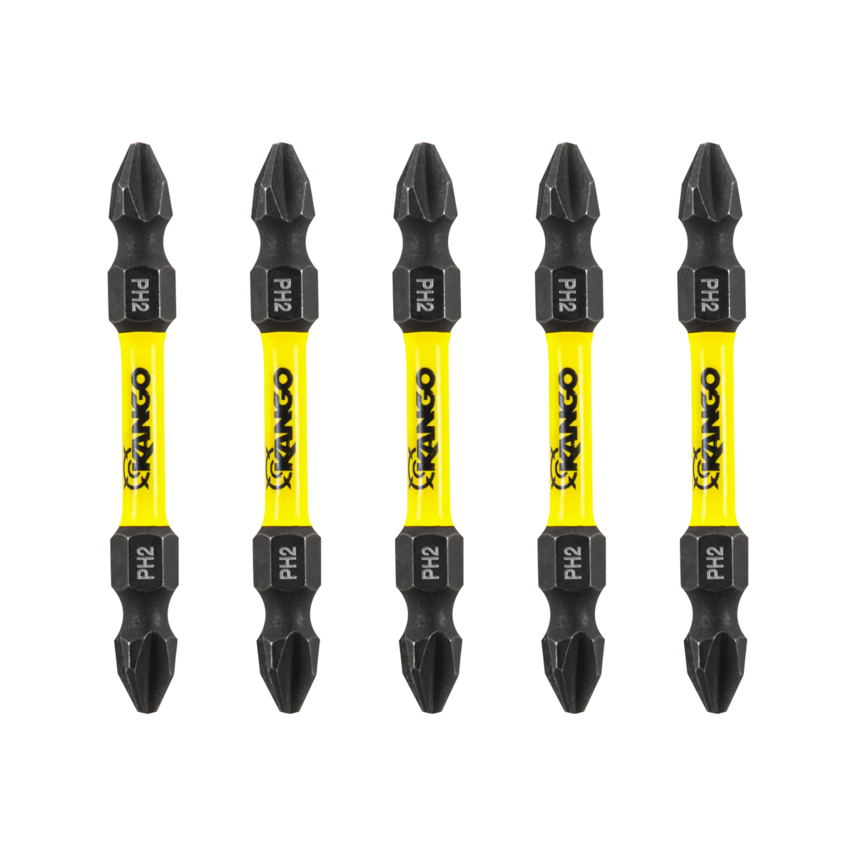 Kango Hypertorque Double Ended Impact Driver Bits 5 Pack - 59mm PH2 - Durable Performance - Image 2