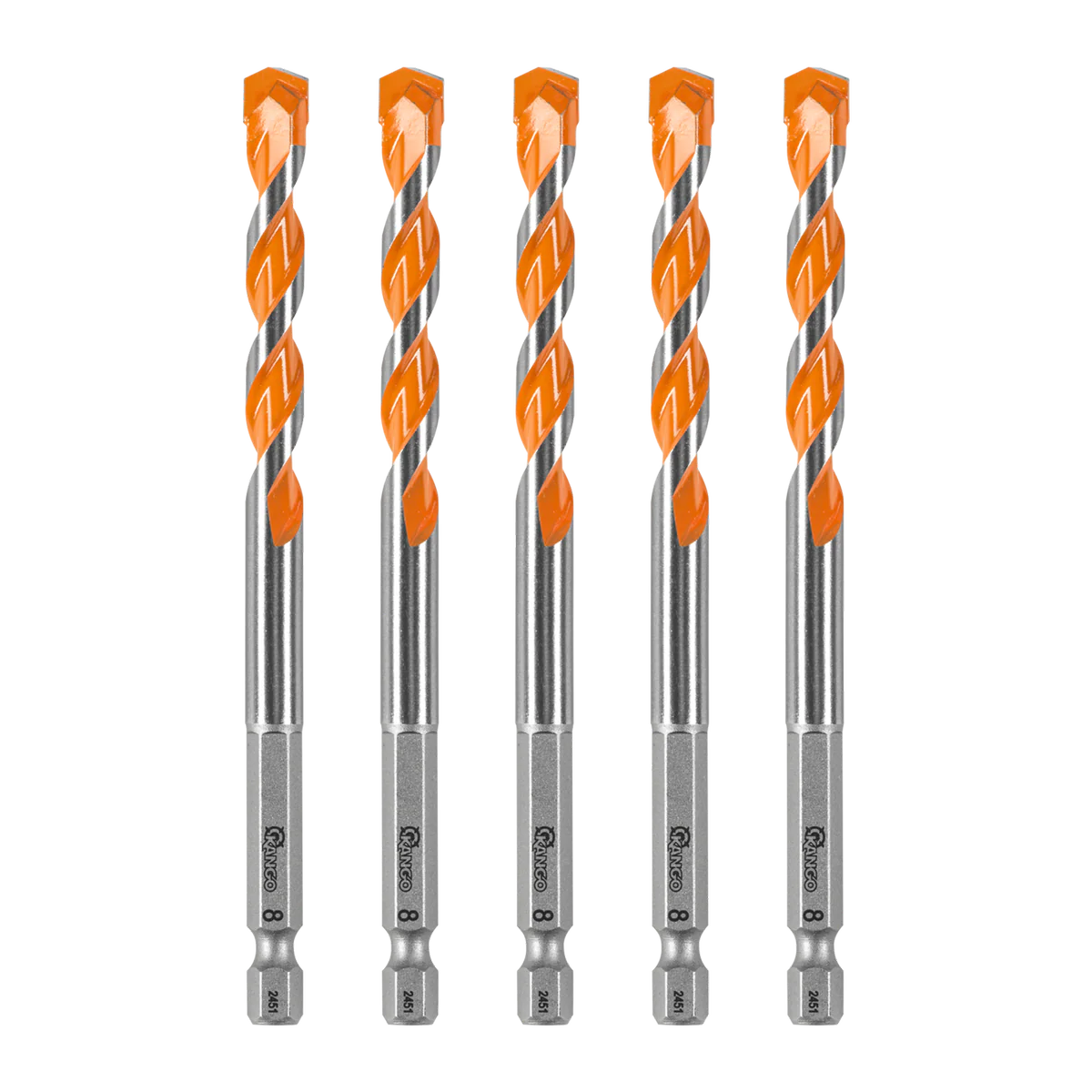 Kango Masonry Drill Bit 5 Pack - 8mm x 120mm - Durable Carbide Tip - Image 2