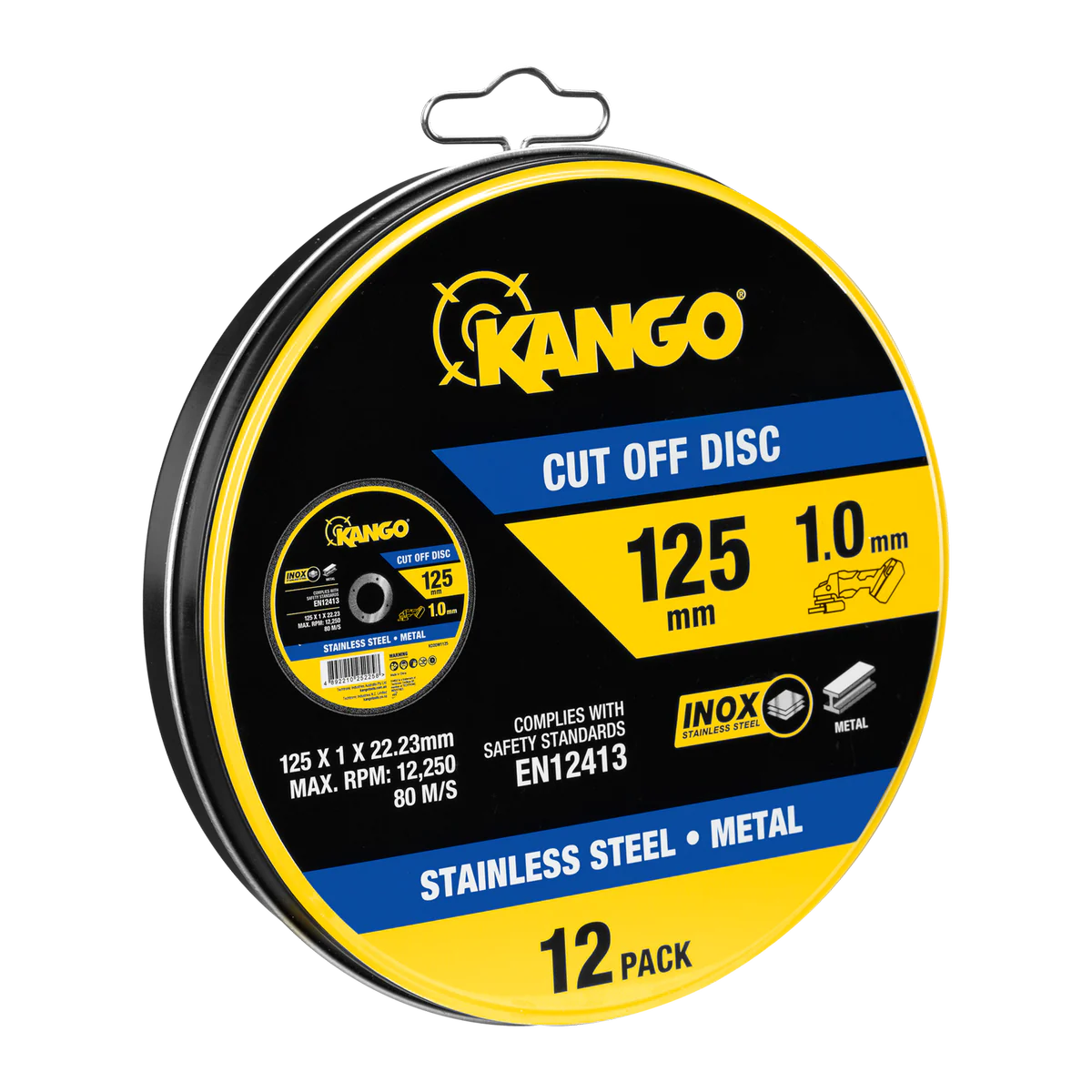 Kango Metal Cut Off Discs 125mm - 12 Pack - Inox-Free - Durable