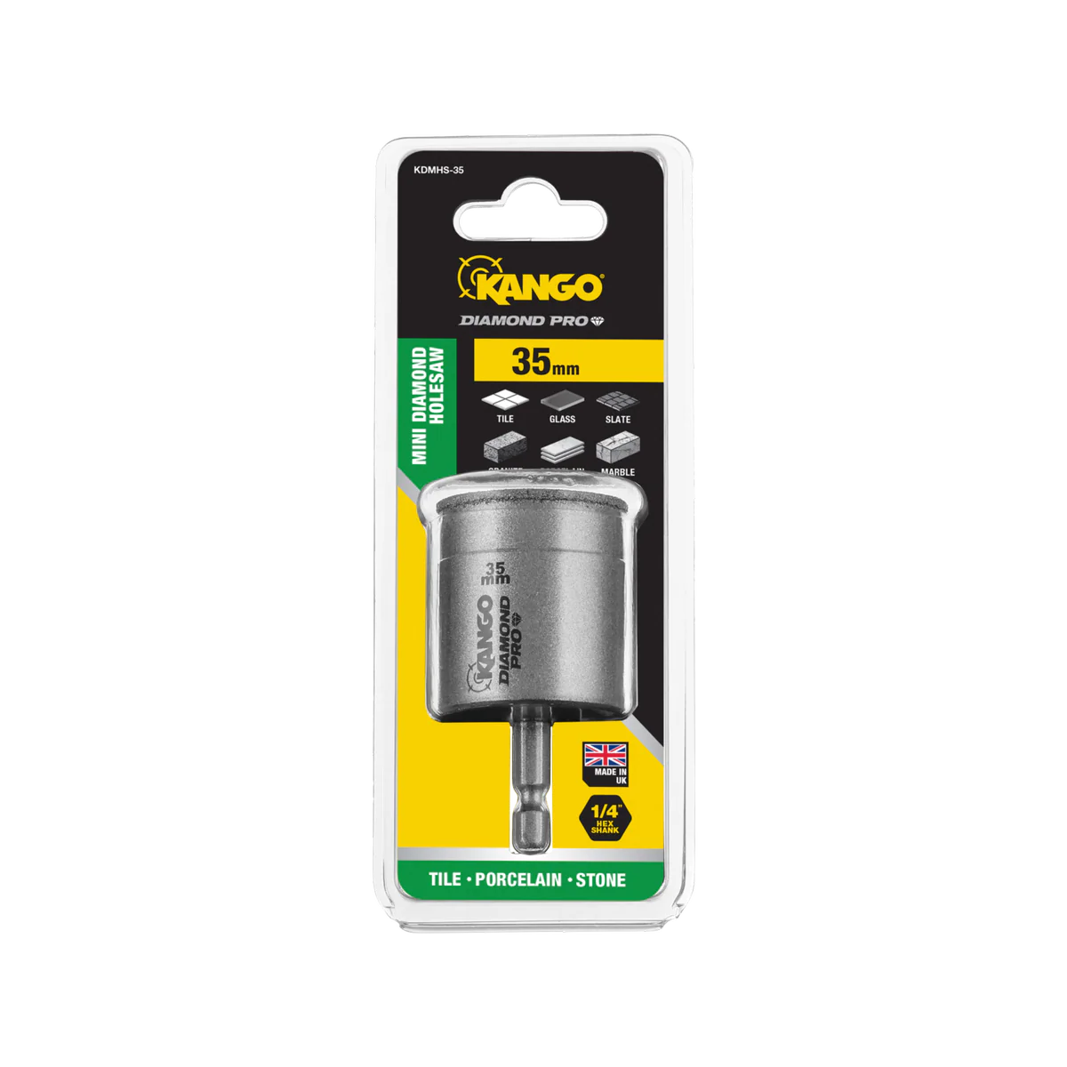 Kango Mini Diamond Pro Holesaw - 35mm - Braze-Bonded Diamonds - Fast Plug Removal - Image 2
