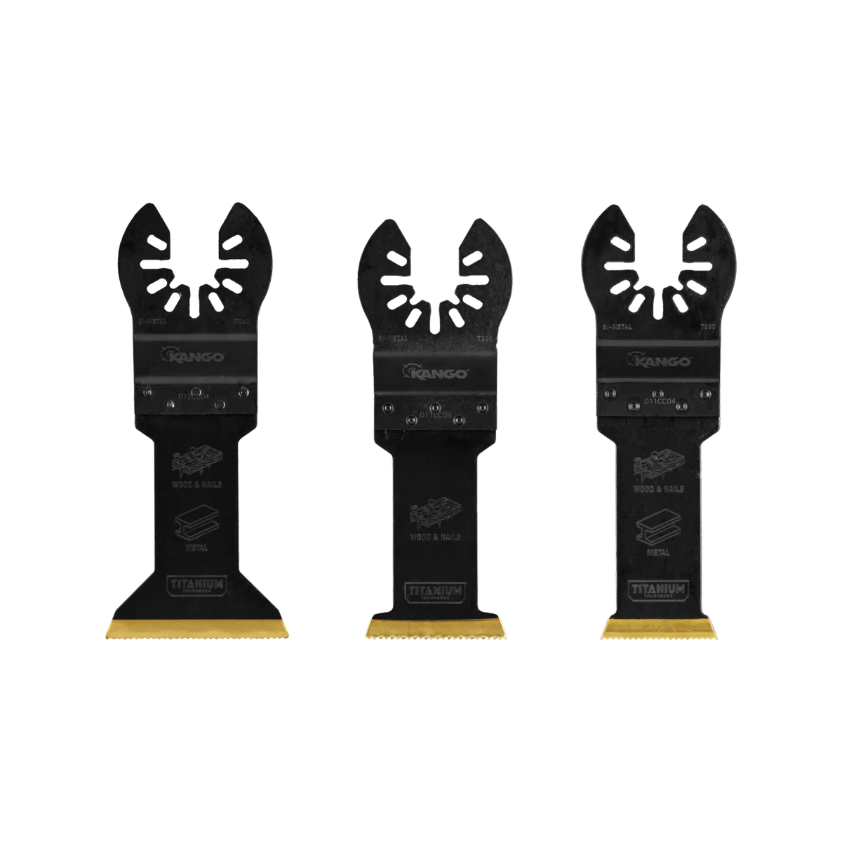 Kango Multi Tool Blade Set - 29mm 35mm 44mm - Titanium - Quick Cuts - Image 2