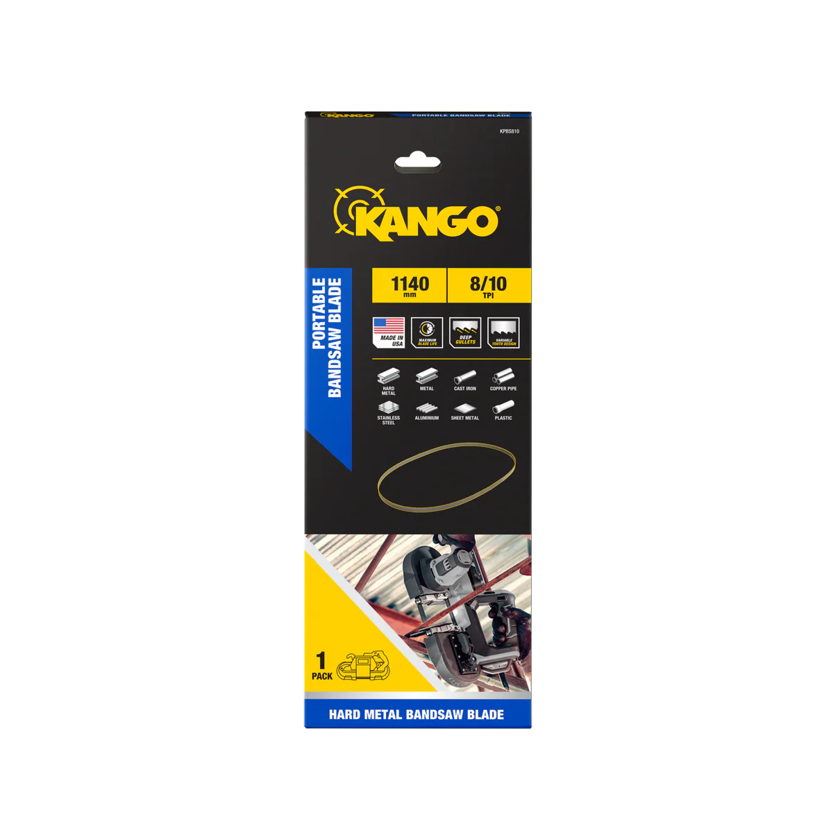 Kango Portable Bandsaw Blade 1140mm 8/10TPI - High Speed Steel - Durable