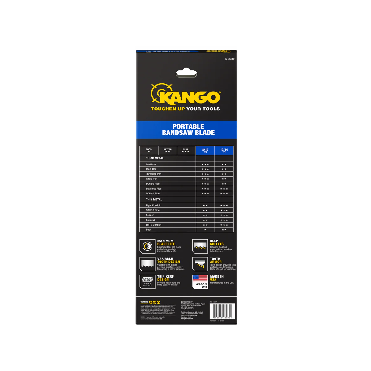 Kango Portable Bandsaw Blade 1140mm 8/10TPI - High Speed Steel - Durable - Image 3