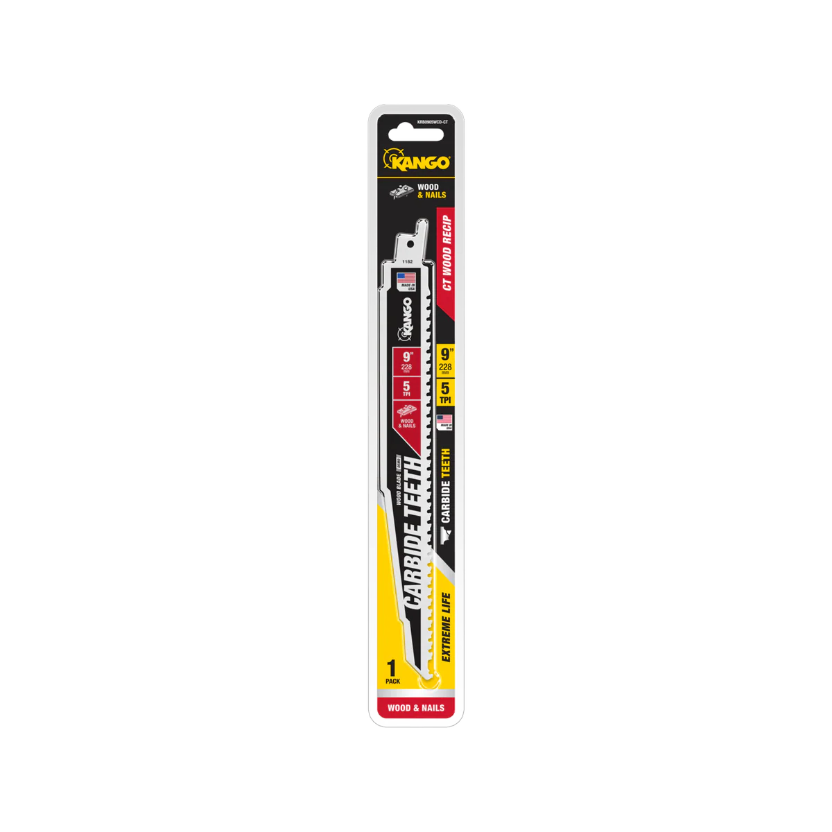 Kango 9" 5 TPI Carbide Teeth Wood Reciprocating Blade - 299mm x 50mm