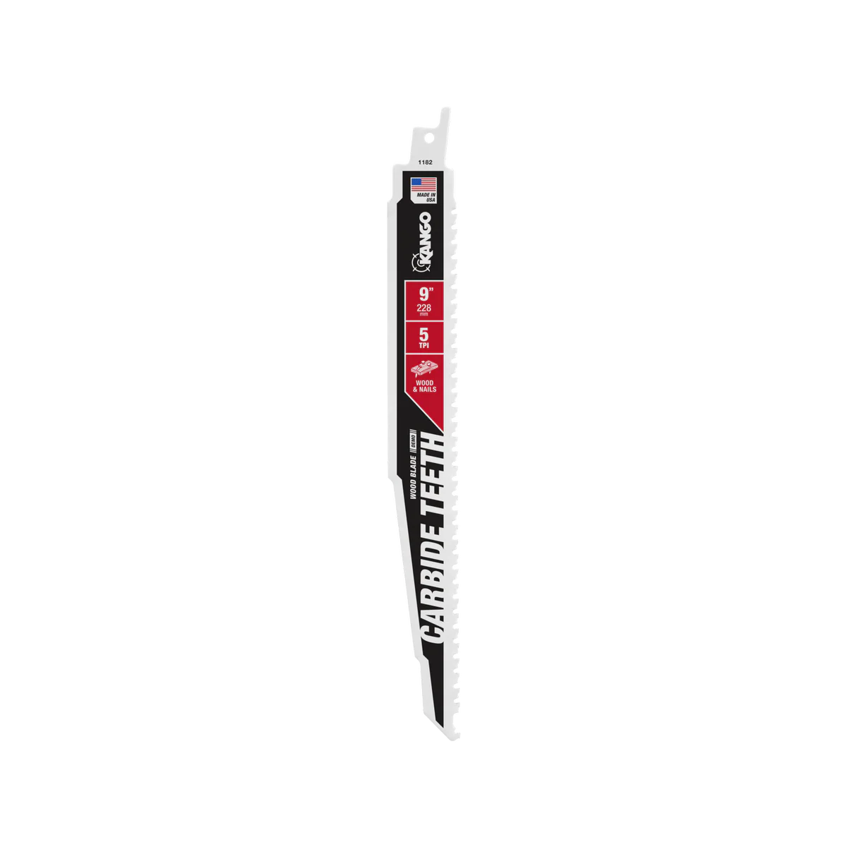 Kango 9" 5 TPI Carbide Teeth Wood Reciprocating Blade - 299mm x 50mm - Image 3