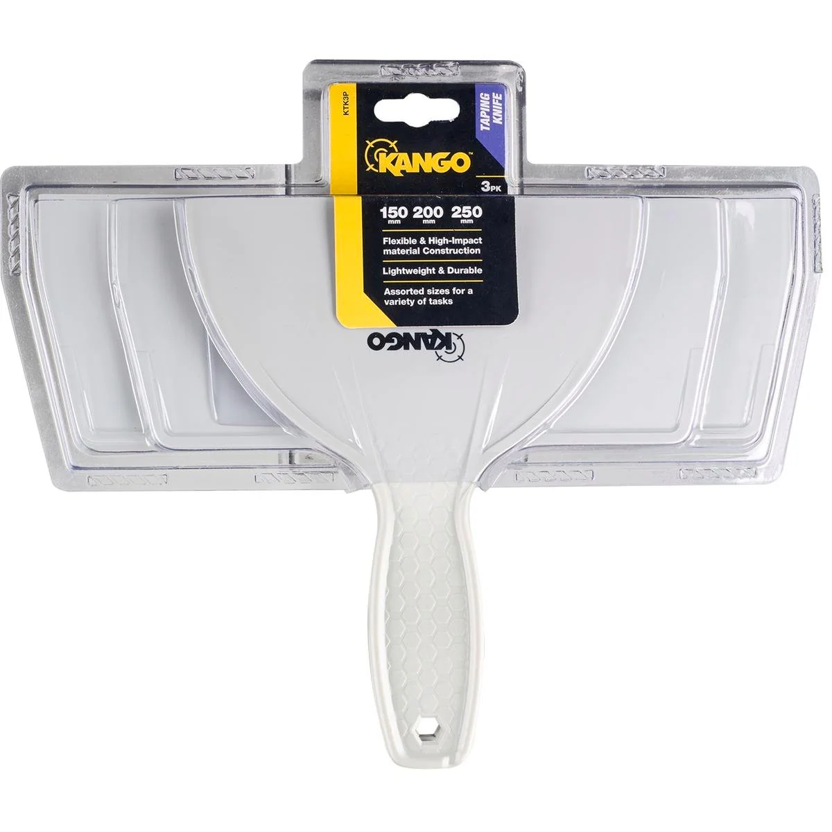 Kango Taping Knives 3 Piece Set - 150mm 200mm 250mm - Polypropylene