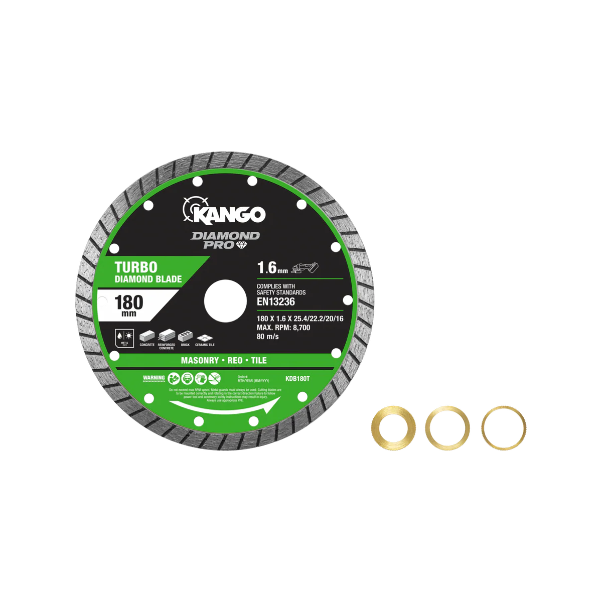 Kango Turbo Diamond Saw Blade - 180mm - Ultra Thin - Fast Cutting - Image 2