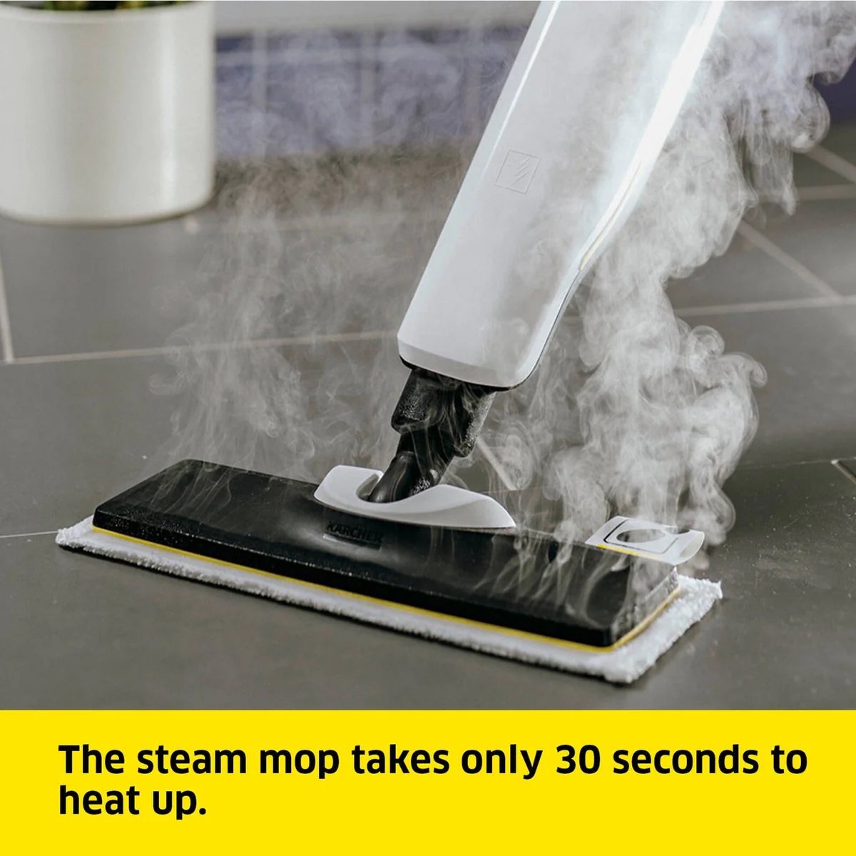 Karcher SC2 Upright Steam Cleaner - 168mm x 1185mm x 314mm - White - Non-Stop Steam - Image 4
