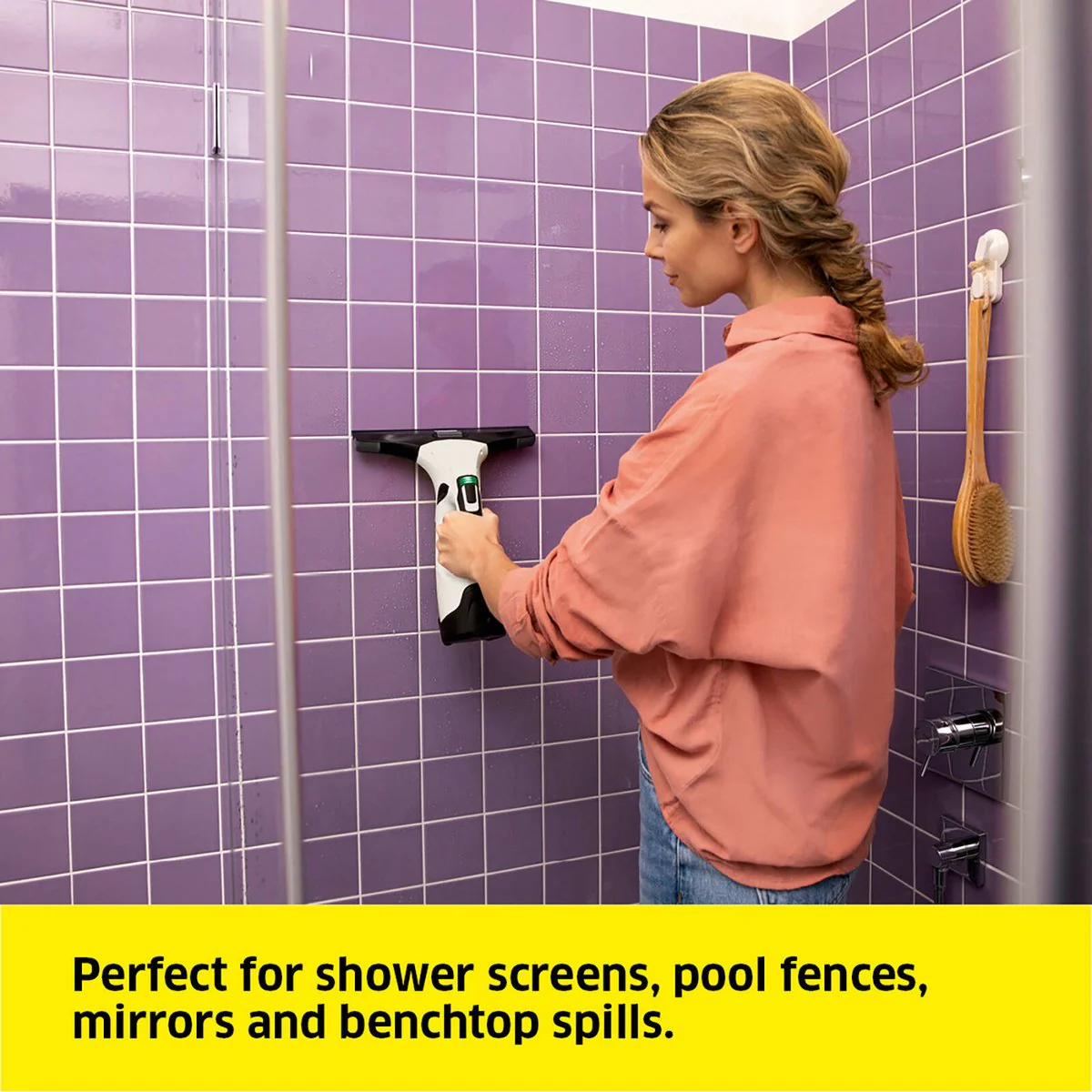 Karcher WV5 Window Vacuum Kit - 1 Unit - 185mm x 306mm x 182mm - White - Streak-Free Cleaning - Image 4
