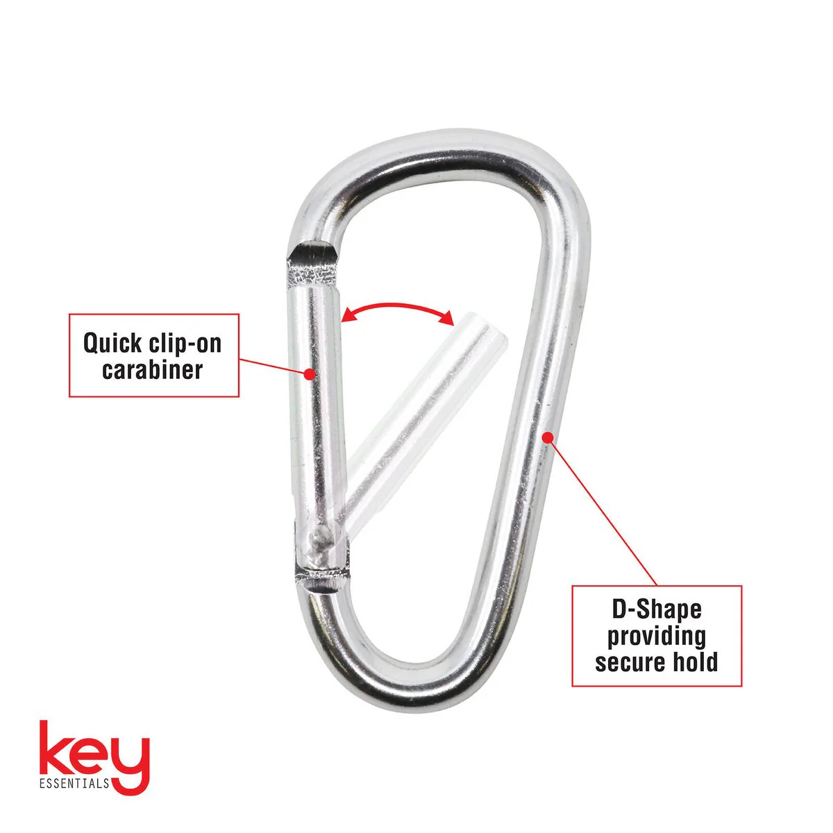 Key Essentials Key Ring - 6mm - Aluminium - Mixed Colours - Image 3