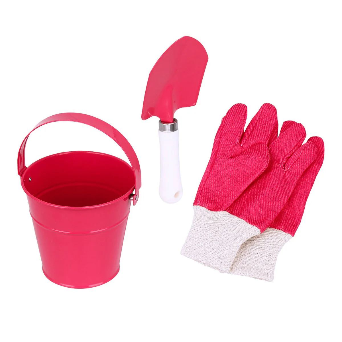 Kids 3 Piece Gardening Set - Pink - 130mm x 140mm - Durable Tools for Ages 3+