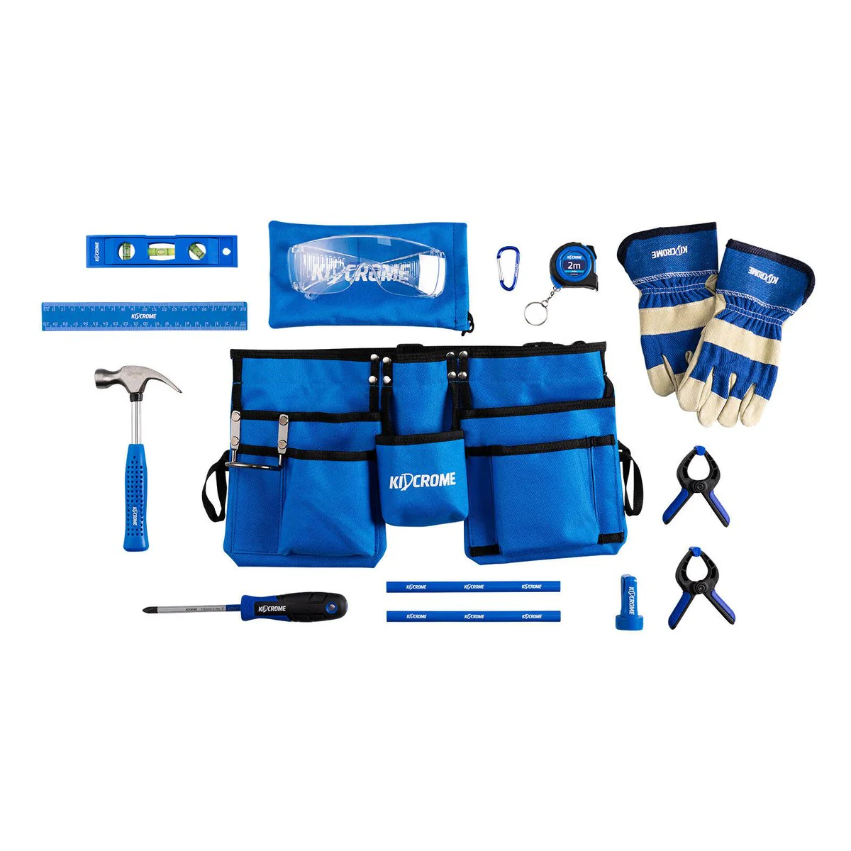 Kincrome 14 Piece Kidcrome Kids Tool Set - Real Tools - Safe Play - 55mm x 470mm x 410mm - Image 2