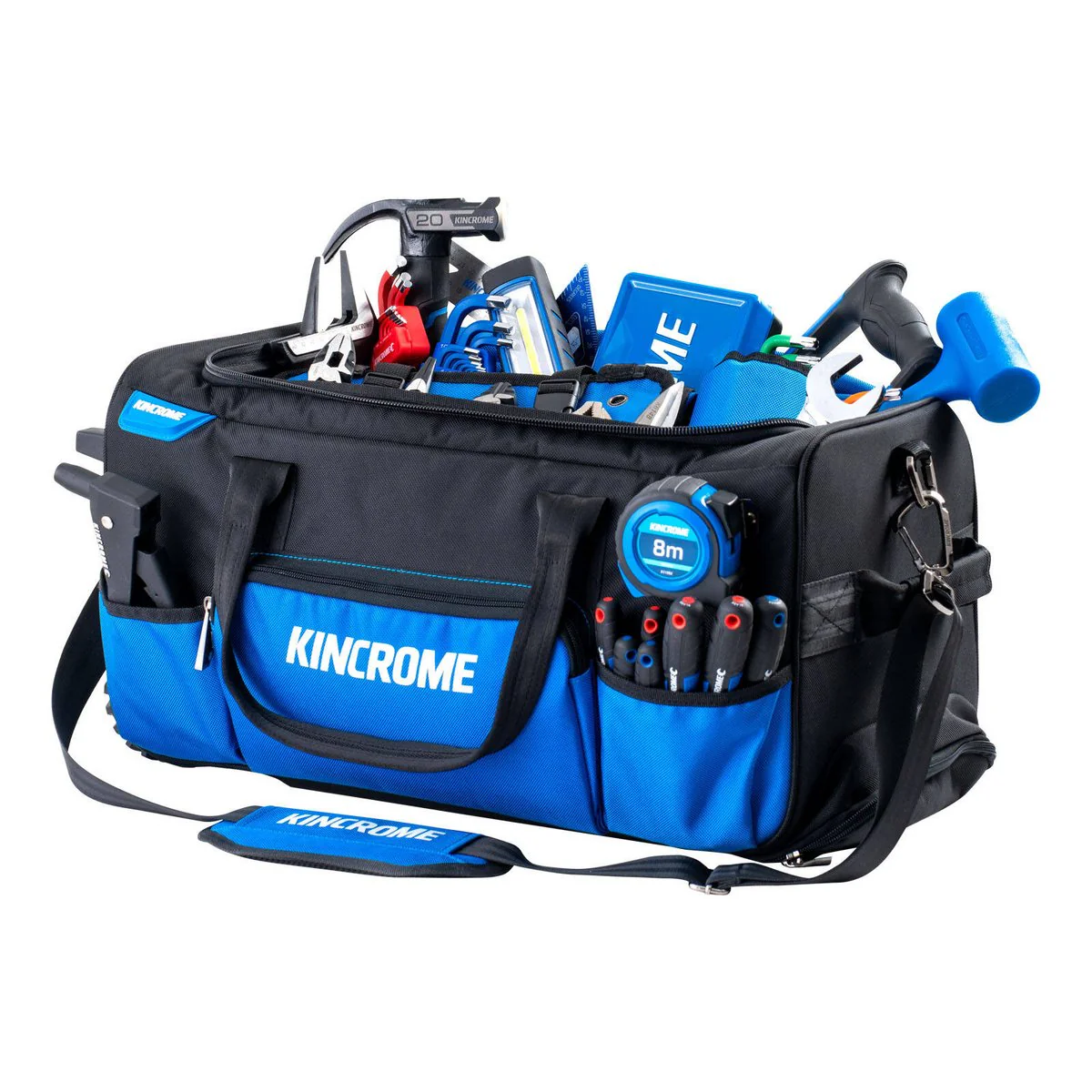 Kincrome 550mm Wheelie Duffle Bag - Heavy-Duty Polyester - 14 Pockets - Water-Resistant - Image 2