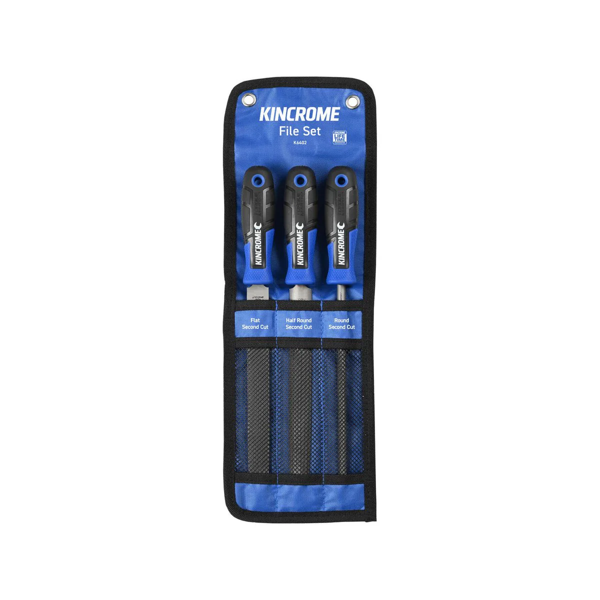 Kincrome File Set 200mm 3 Piece - Carbon Steel - Ergonomic Handles - Image 2
