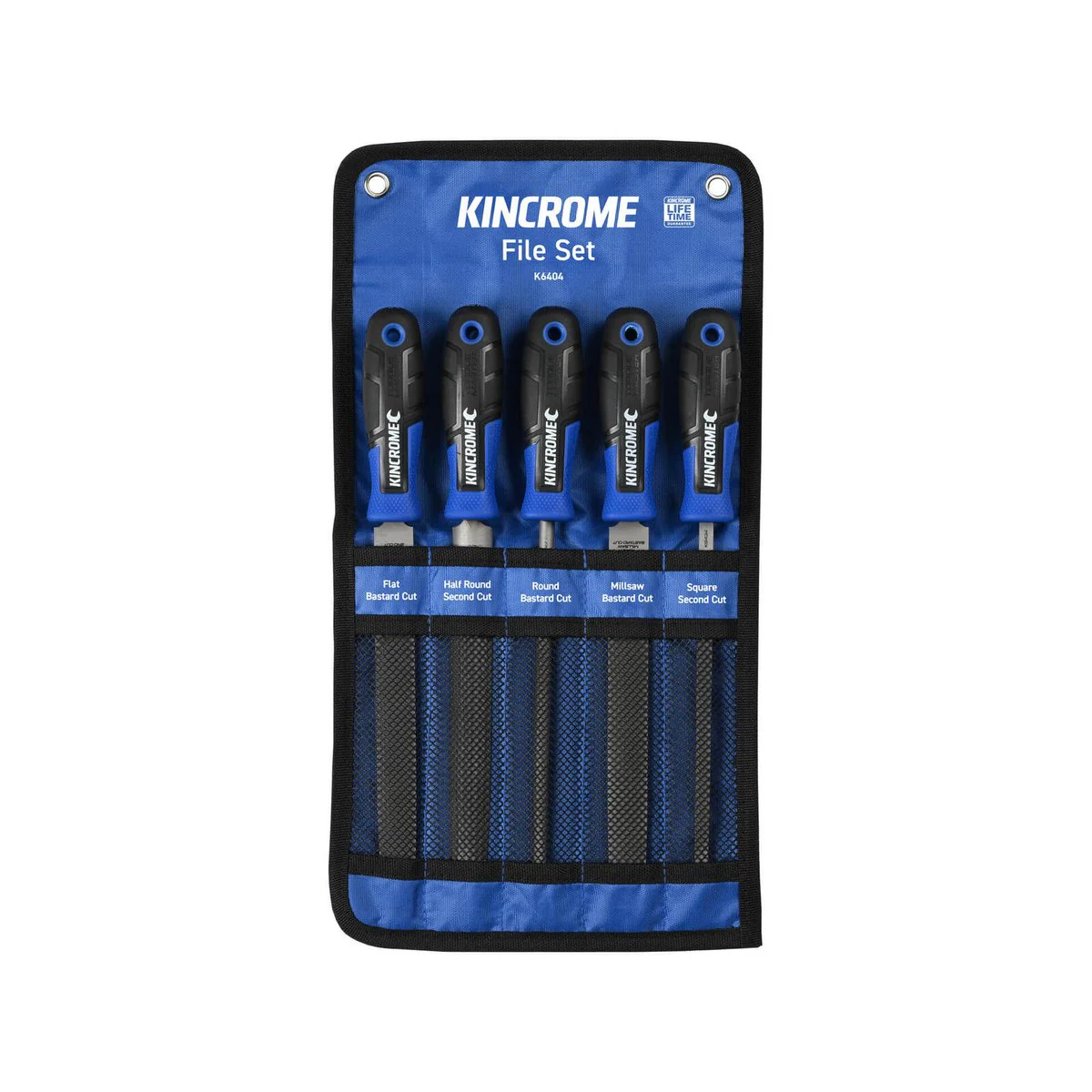 Kincrome File Set 200mm 5 Piece - Hardened Carbon Steel - Ergonomic Handles - Image 2