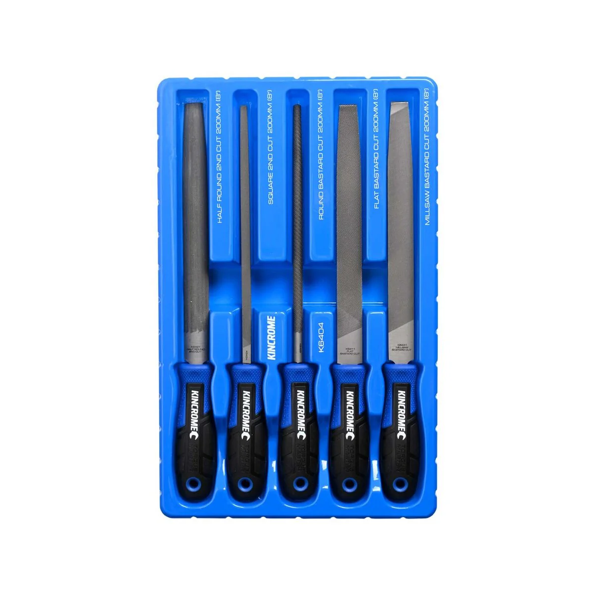 Kincrome File Set 200mm 5 Piece - Hardened Carbon Steel - Ergonomic Handles - Image 3