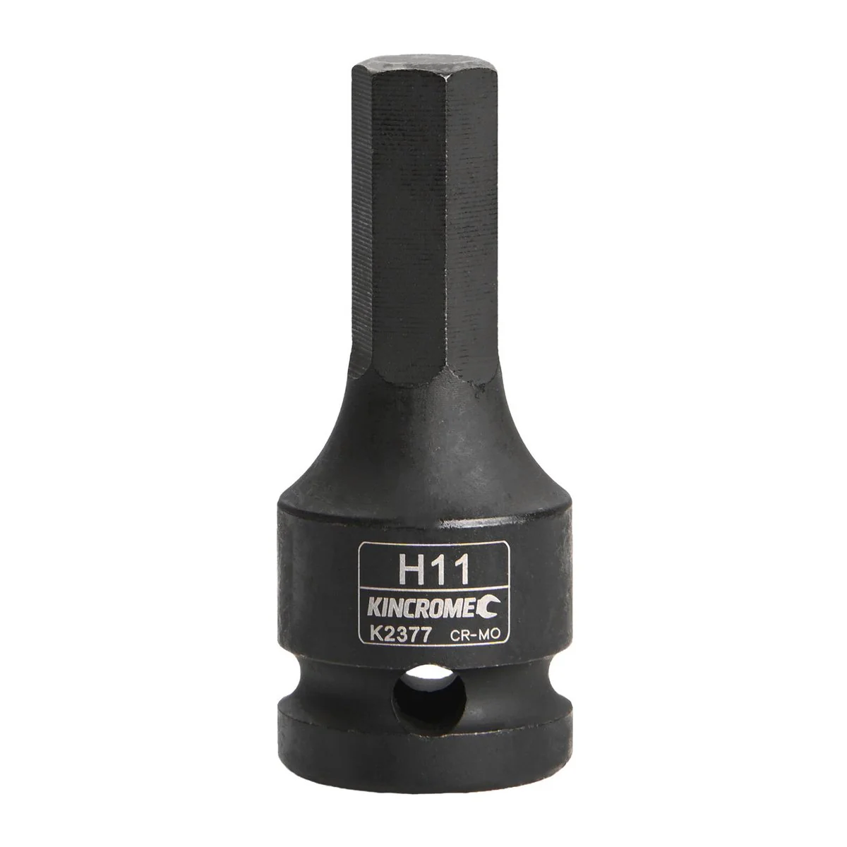 Kincrome 11mm 1/2" Drive Hex Impact Socket - Chrome Molybdenum Steel - Black