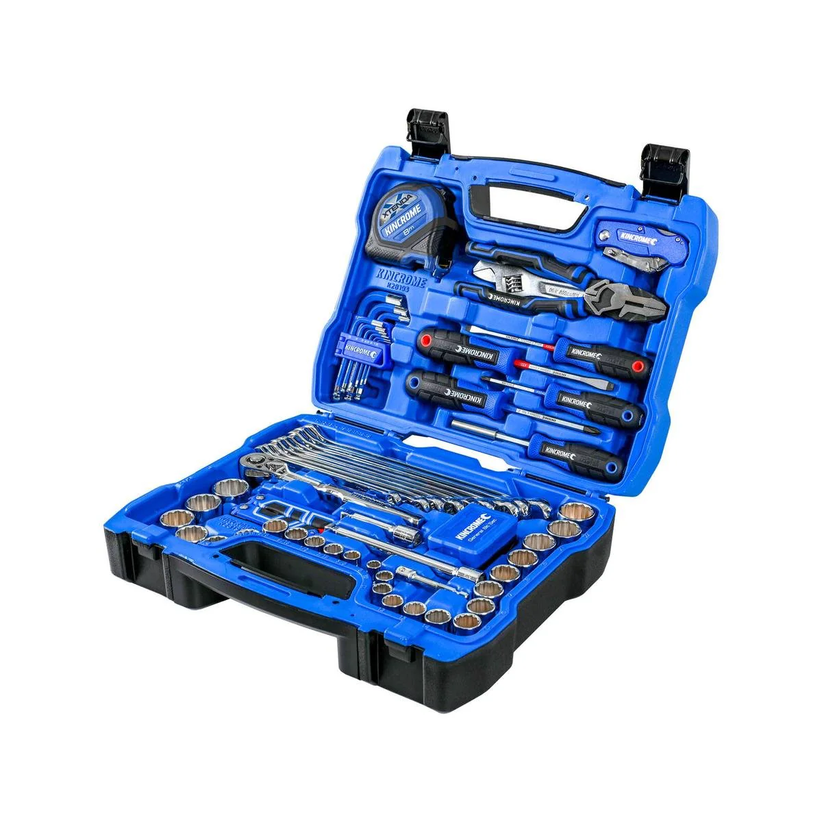 Kincrome Socket Set - 90 Piece - Chrome Vanadium Steel - Ratcheting