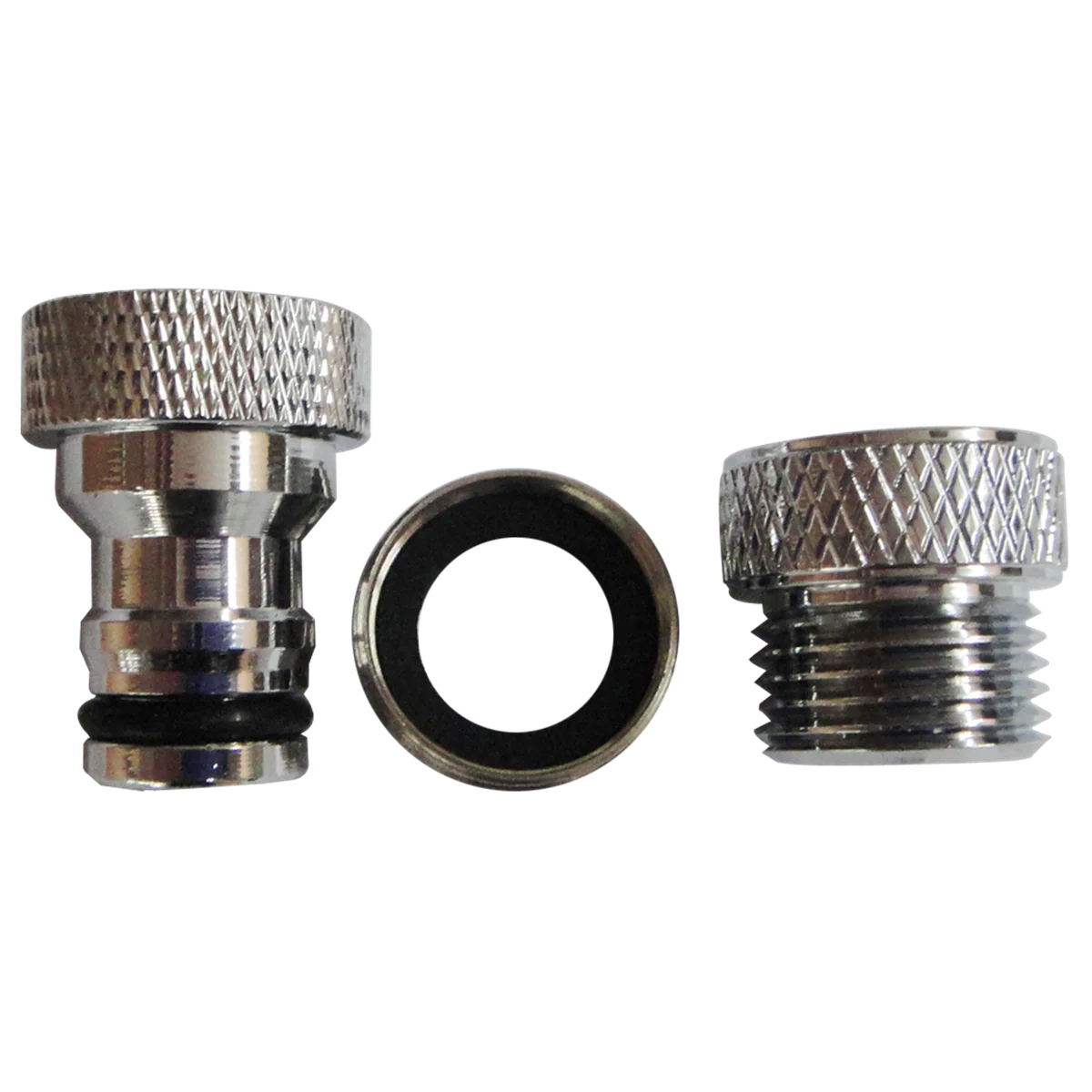 Kinetic 3 Piece Chrome Plated Aerator Adaptor Kit - Water Flow Control