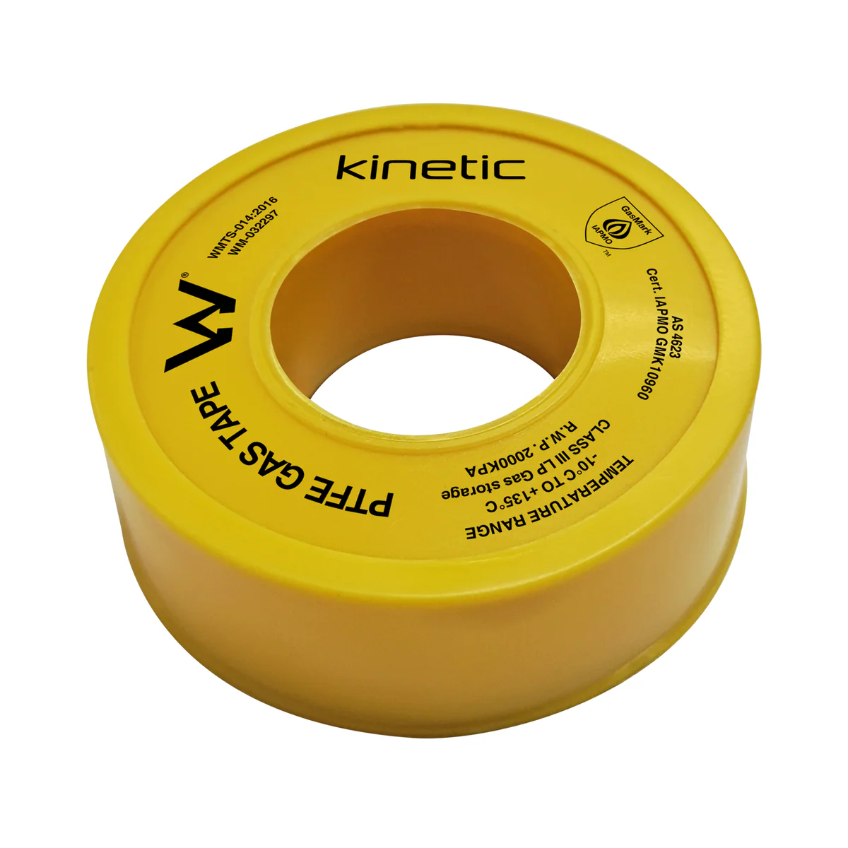 Kinetic Gas Thread Seal - 12mm x 10m - Yellow - PTFE - Gas Safety Certified - Image 2