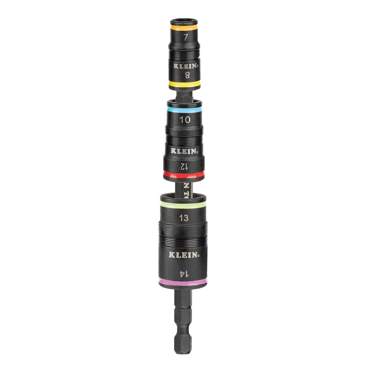 Klein 6 in 1 Impact Rated Flip Socket Set Metric - 7-14mm - Durable Steel Alloy