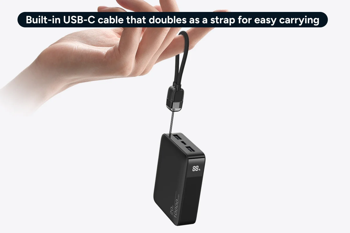Kogan 10,000mAh 20W PD Power Bank with Detachable USB-C Cable - Image 8
