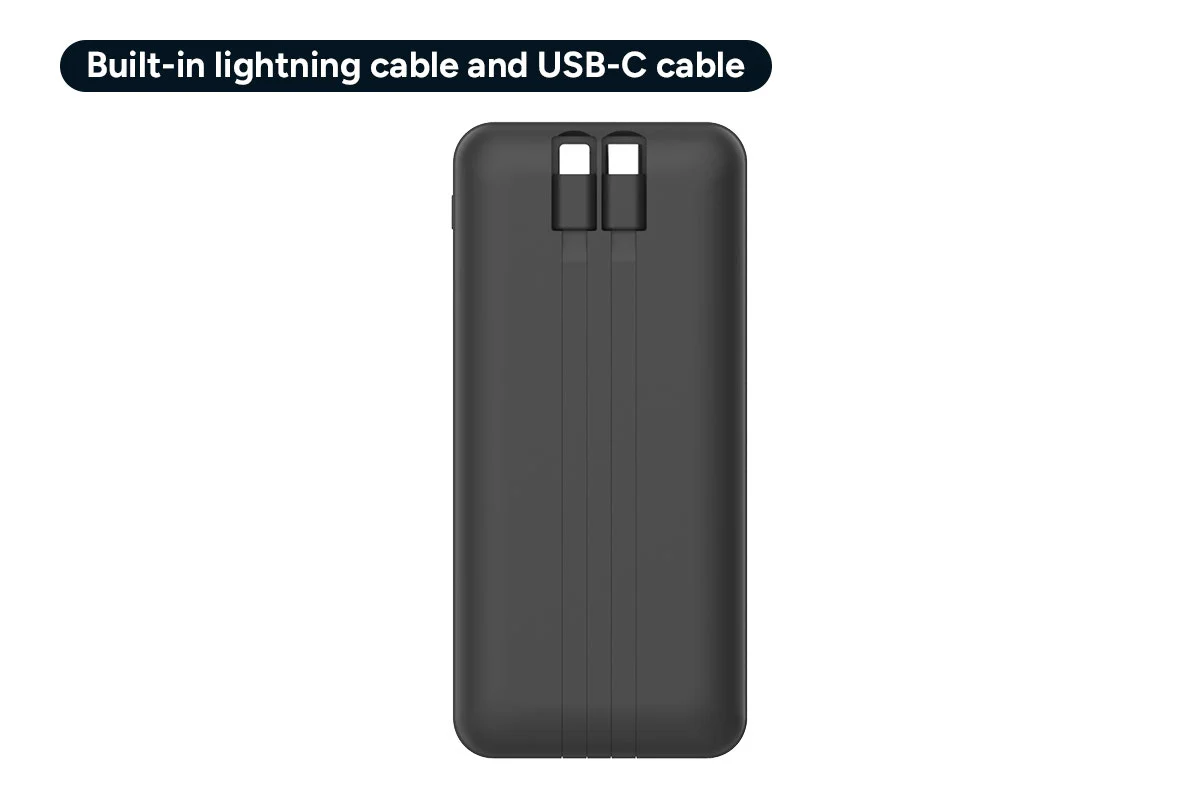 Kogan 20000mAh Power Bank with Built-in USB-C & Lightning Cables - Image 3
