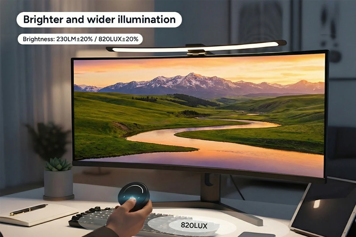 Curved Monitor Light Bar - 66cm Remote-Controlled Ambient Lighting - Image 15