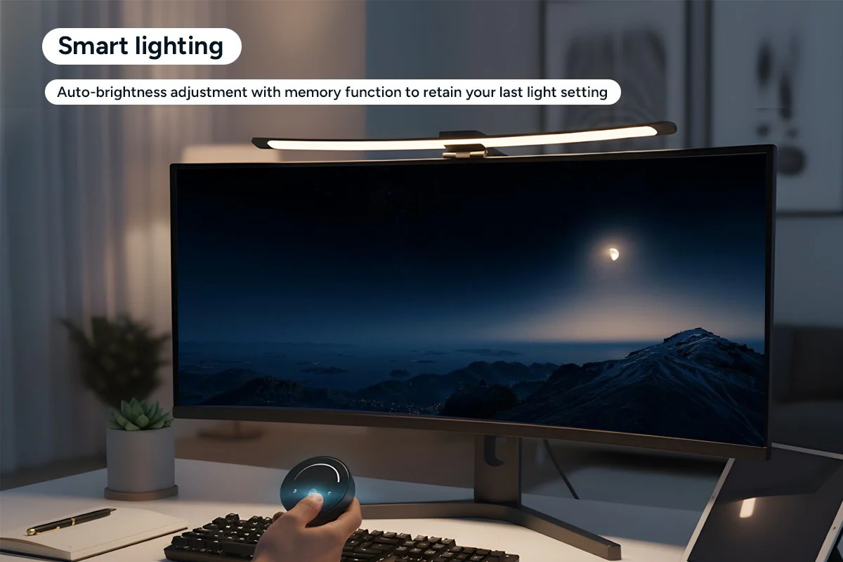 Curved Monitor Light Bar - 66cm Remote-Controlled Ambient Lighting - Image 5