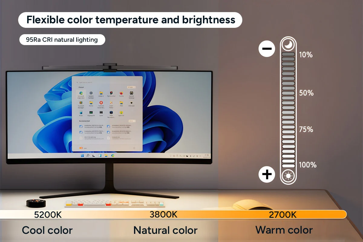 Curved Monitor Light Bar - 66cm Remote-Controlled Ambient Lighting - Image 9