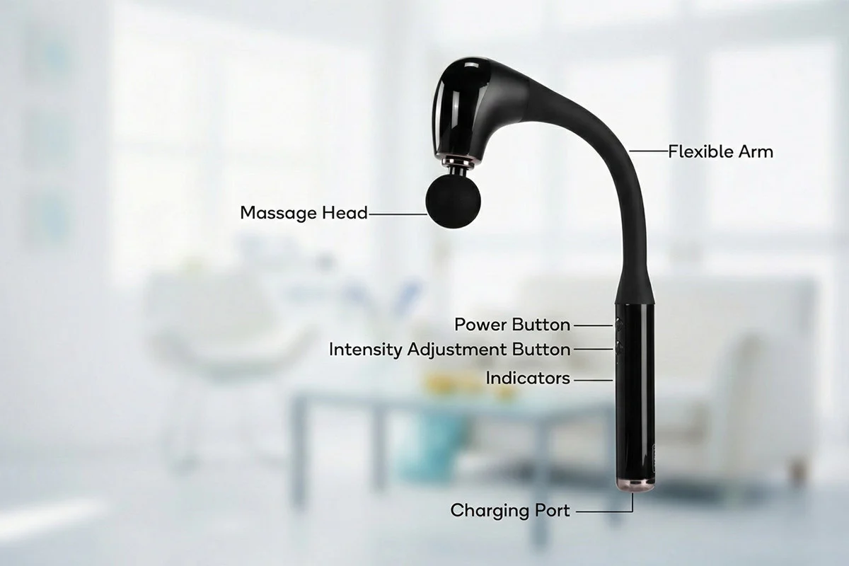 Kogan Handheld U-Shaped Massage Gun with Deep Vibration Relief - Image 7