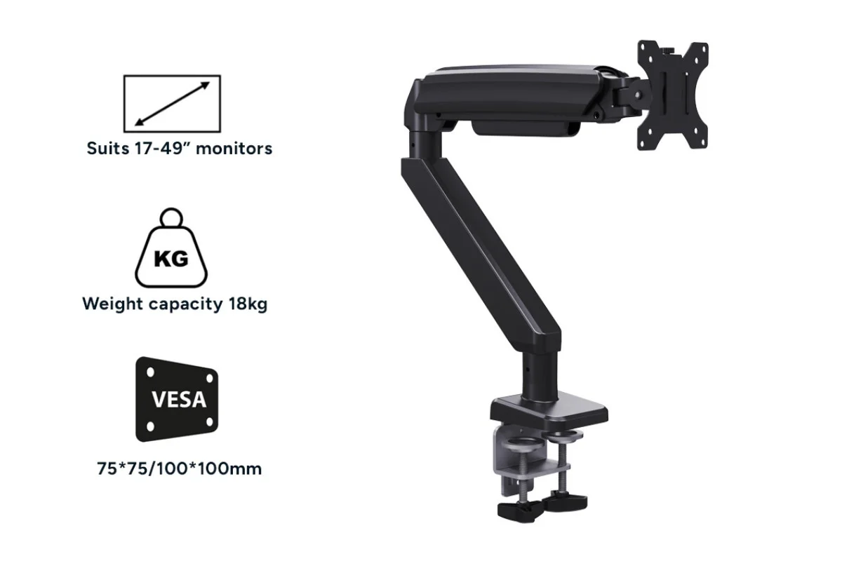 Kogan Heavy-Duty Gas Spring Monitor Arm for 17"-49" Screens - Image 9